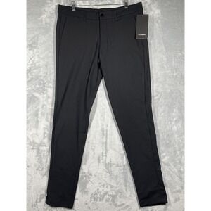 Lululemon Commission Pants Mens 36 Black Skinny Fit 34" Inseam ABC Stretch New